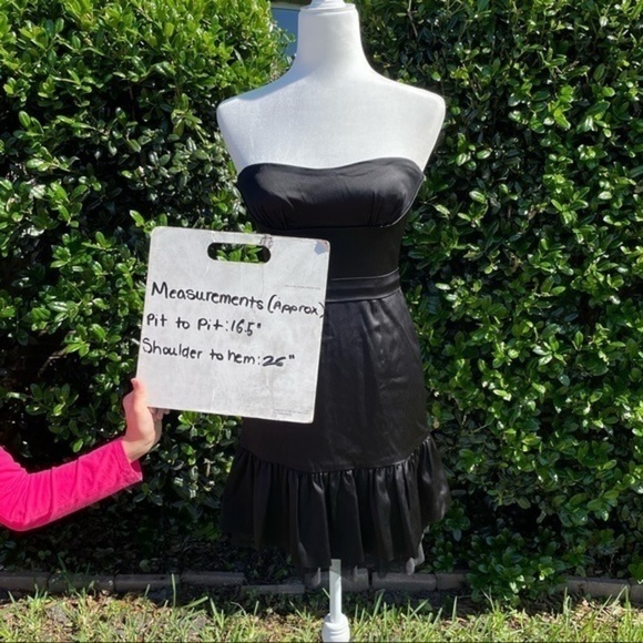 BCBG Black Strapless Cocktail Dress 4 - Picture 13 of 13